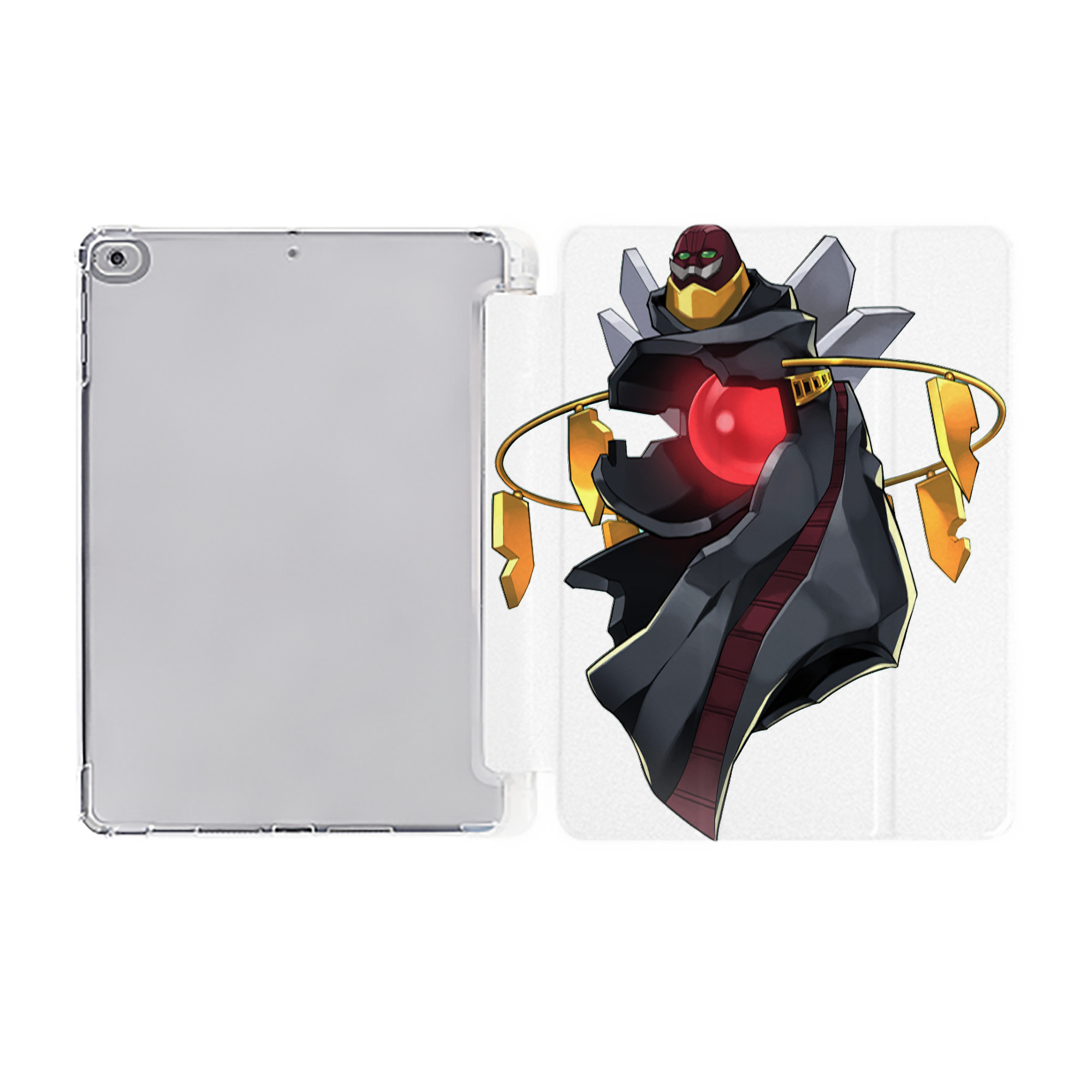 （画像用） 遊☆戯☆王 Yu-Gi-Oh! IPad ケース ペン収納付き 三つ折りスタンド PUレザー×シリコン 対応機種9.5/10.5/10.9インチ